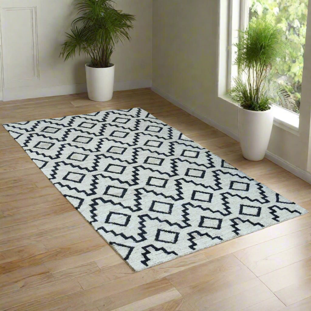 Collection: Hand Knotted Sumak Jute Geometric Area Rugs