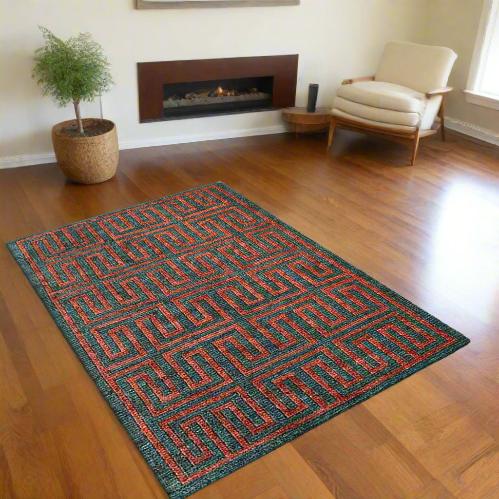 Contemporary Collection: Hand Knotted Sumak Jute Area Rugs - Assorted Colors, Patterns and Sizes