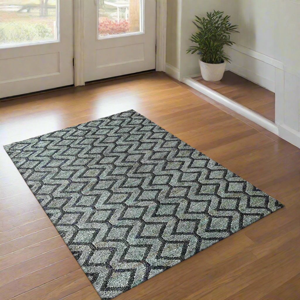 Collection: Hand Knotted Sumak Jute Geometric Area Rugs