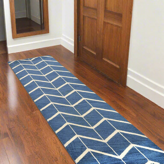 Hand Knotted Geometric Wool Runners - Assorted Colors and Patterns