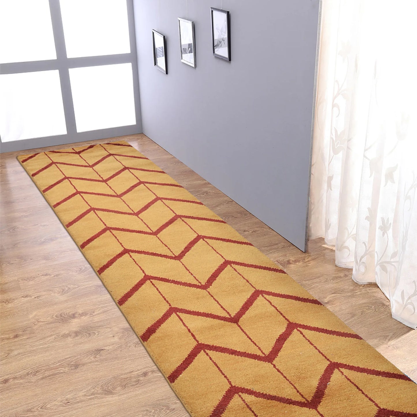 Hand-Knotted Wool Geometric Runners -  Assorted Patterns and Colors