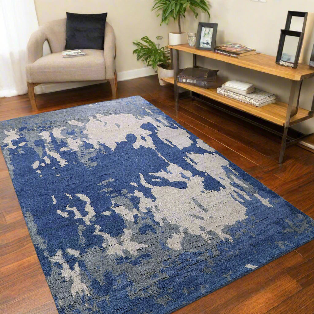 Hand Knotted Abstract Wool Area Rugs - Assorted Colors, Patterns and Sizes