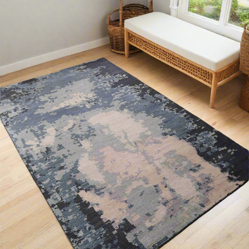 Hand Knotted Abstract Wool Area Rugs - Assorted Colors, Patterns and Sizes