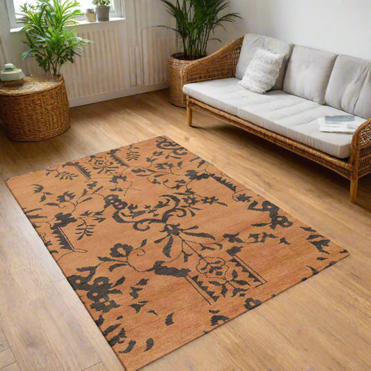 Hand Knotted Floral Wool Area Rugs - Assorted Colors, Patterns and Sizes