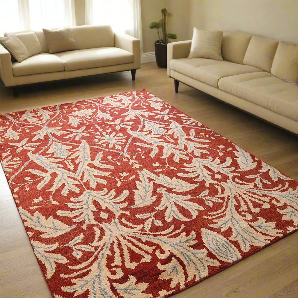 Florals Collection: Hand Knotted Wool Area Rugs (Assorted Colors, Patterns and Sizes)