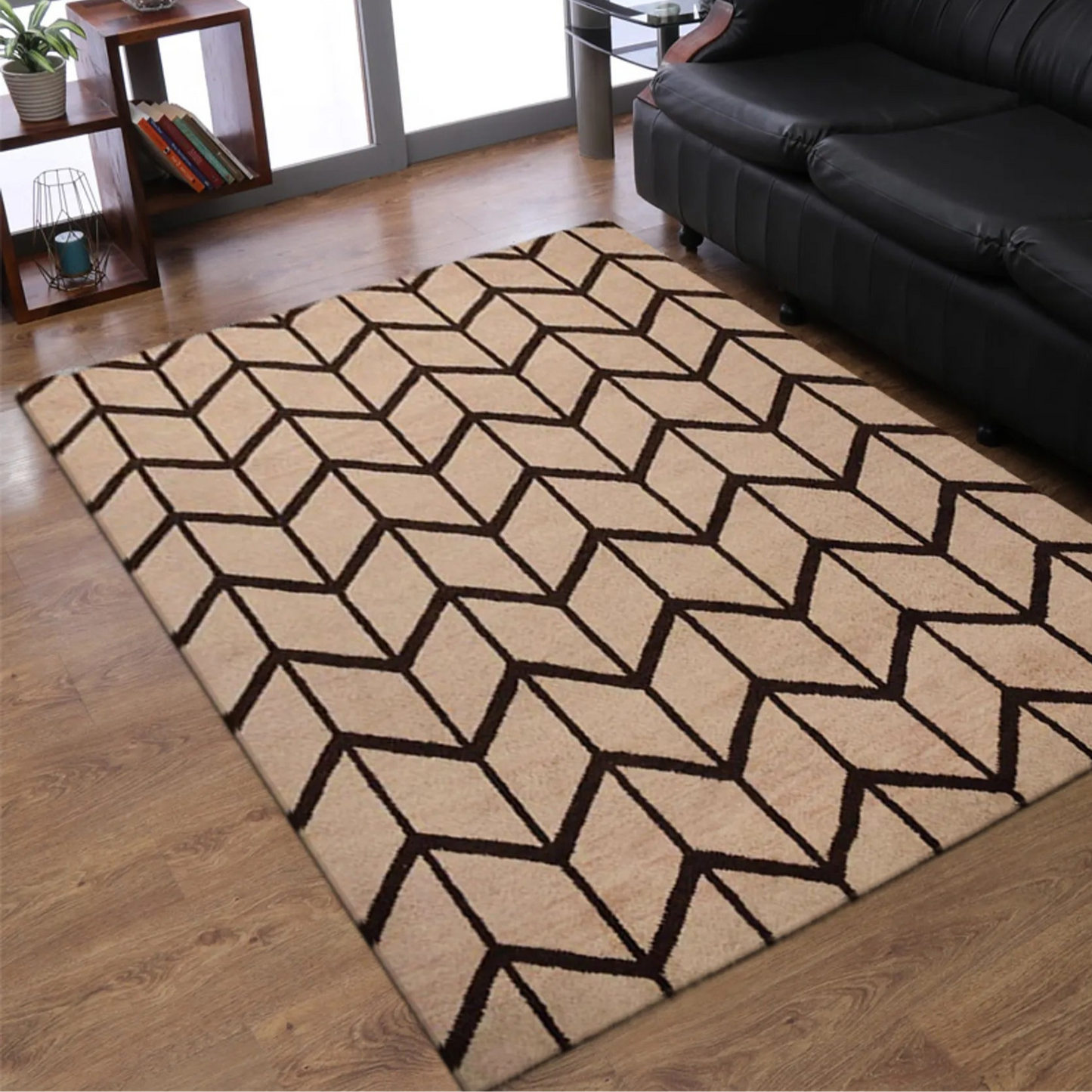 Rugsotic Carpets Hand Knotted Wool Area Rug Geometric