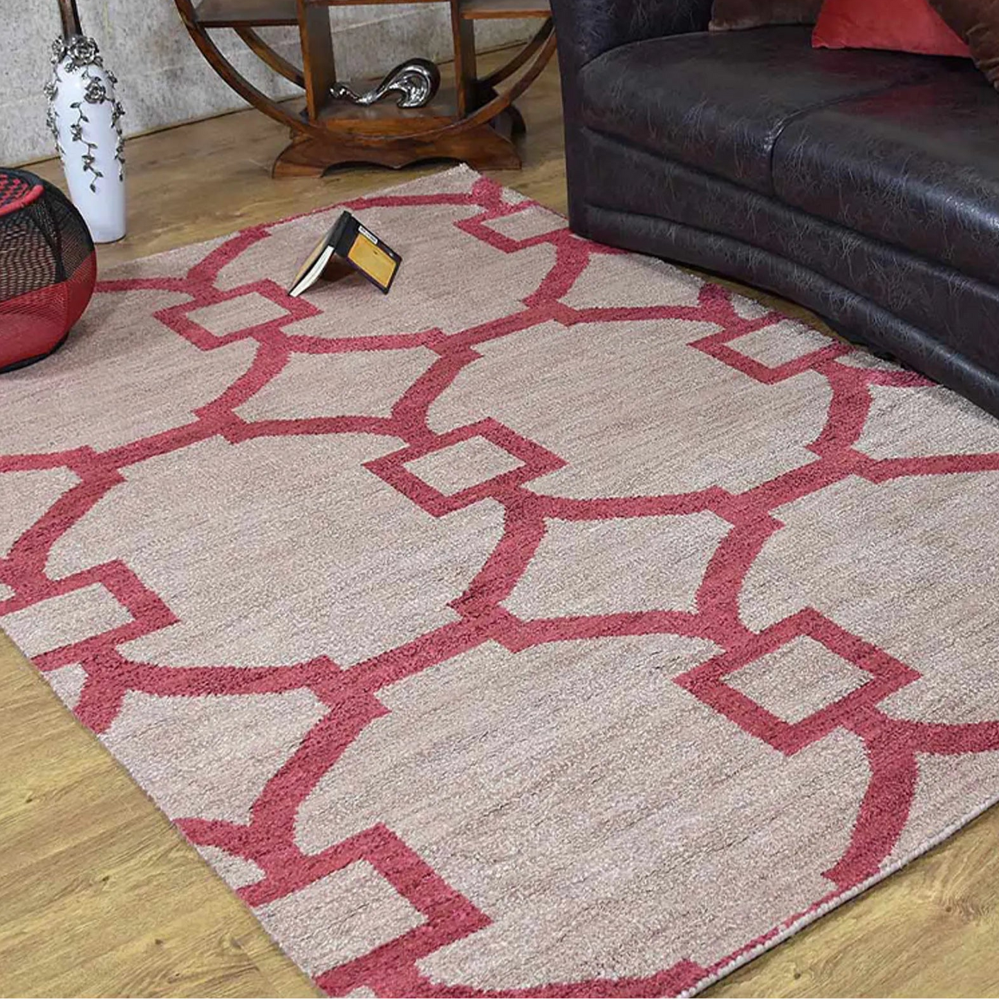 Rugsotic Carpets Hand Knotted Wool Area Rug Geometric