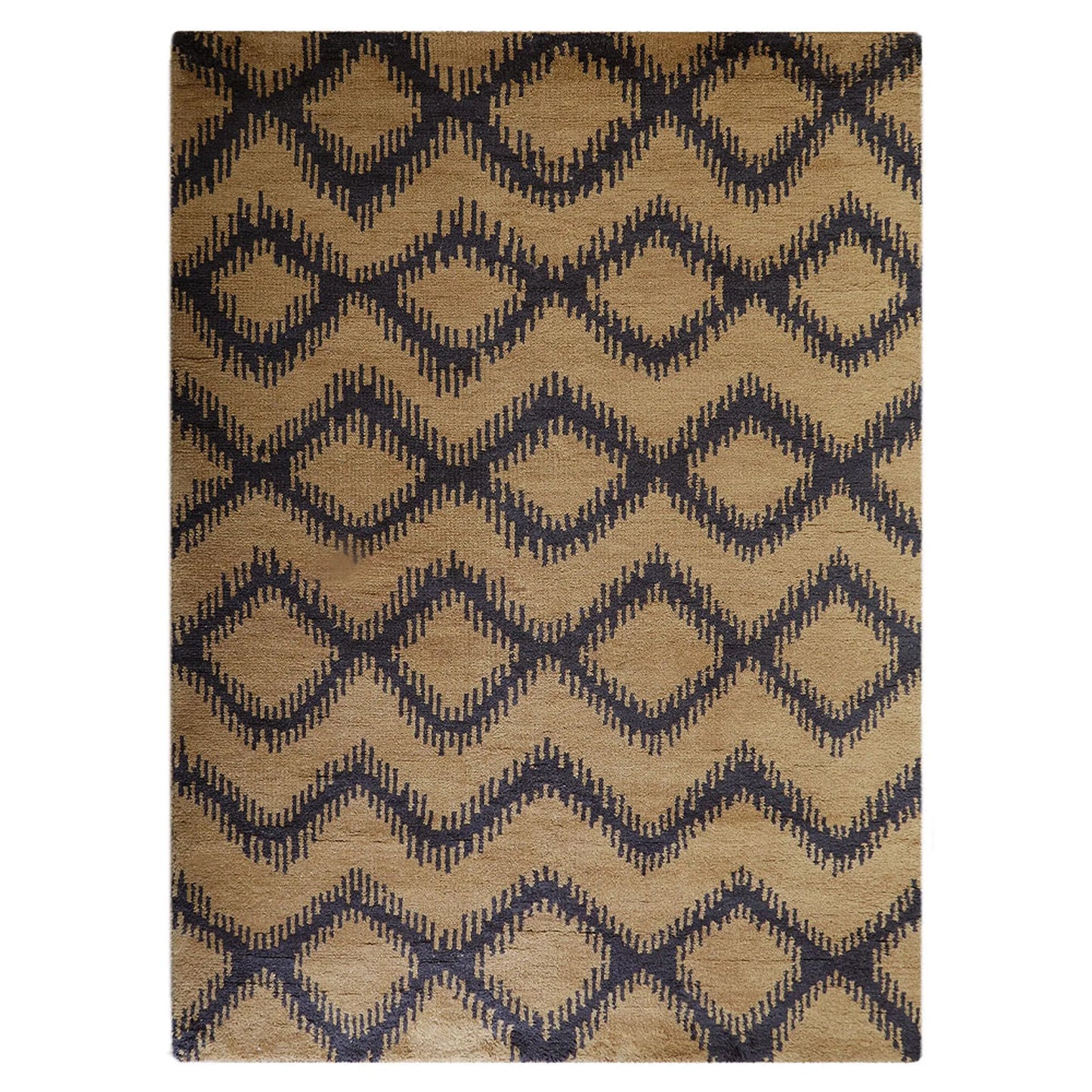 Rugsotic Carpets Hand Knotted Wool Area Rug Geometric