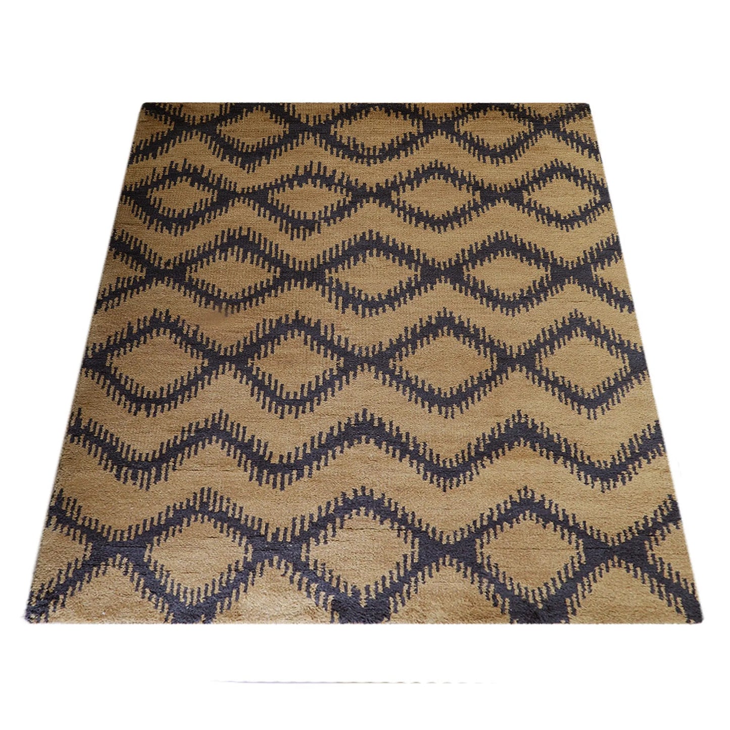 Rugsotic Carpets Hand Knotted Wool Area Rug Geometric