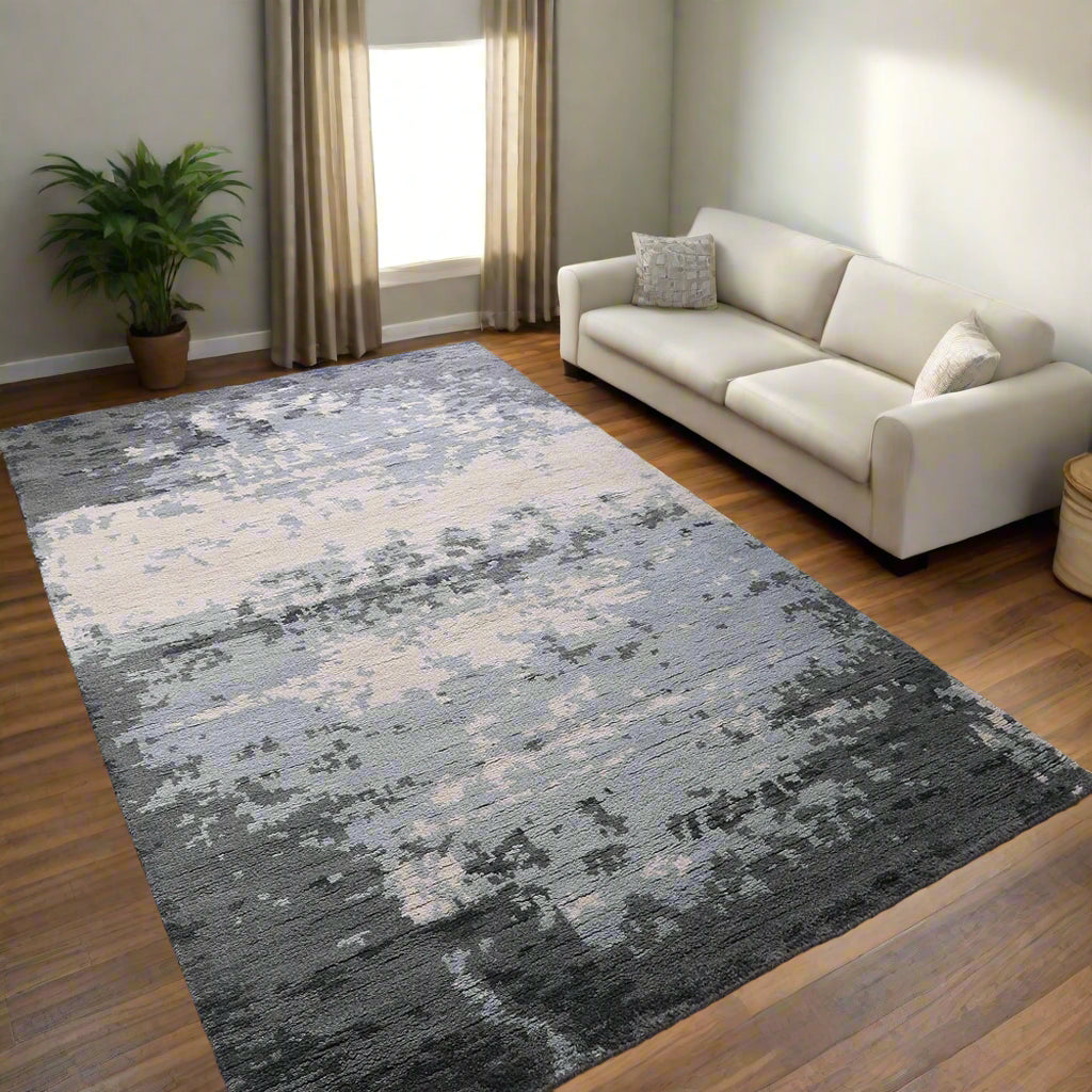 Hand Knotted Abstract Wool Area Rugs - Assorted Colors, Patterns and Sizes