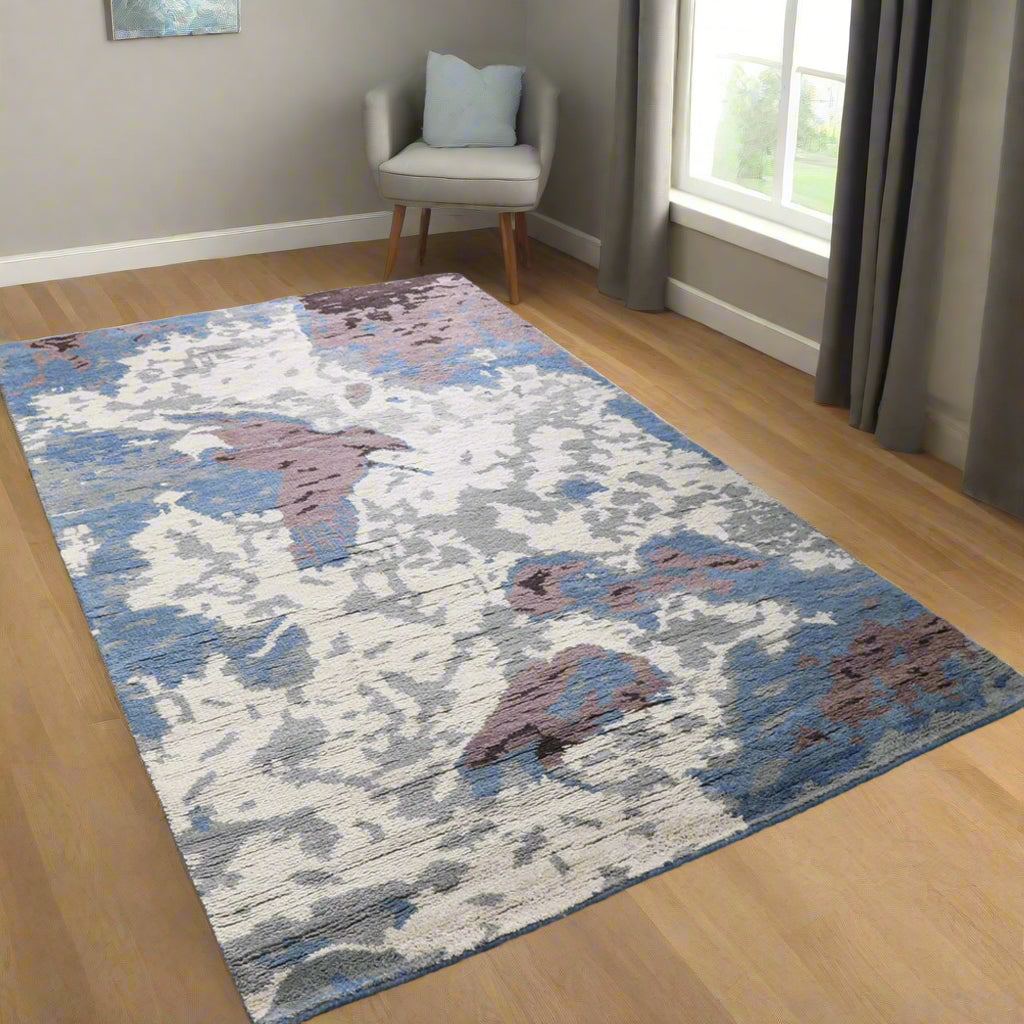 Hand Knotted Abstract Wool Area Rugs - Assorted Colors, Patterns and Sizes