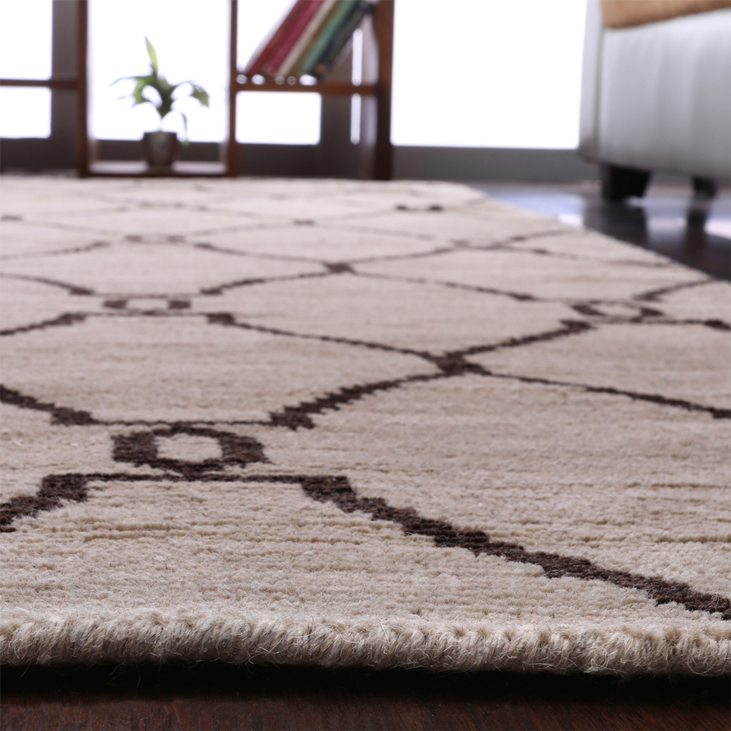 Geometrics Collection: Hand Knotted Wool Area Rugs (Assorted Colors, Patterns and Sizes)