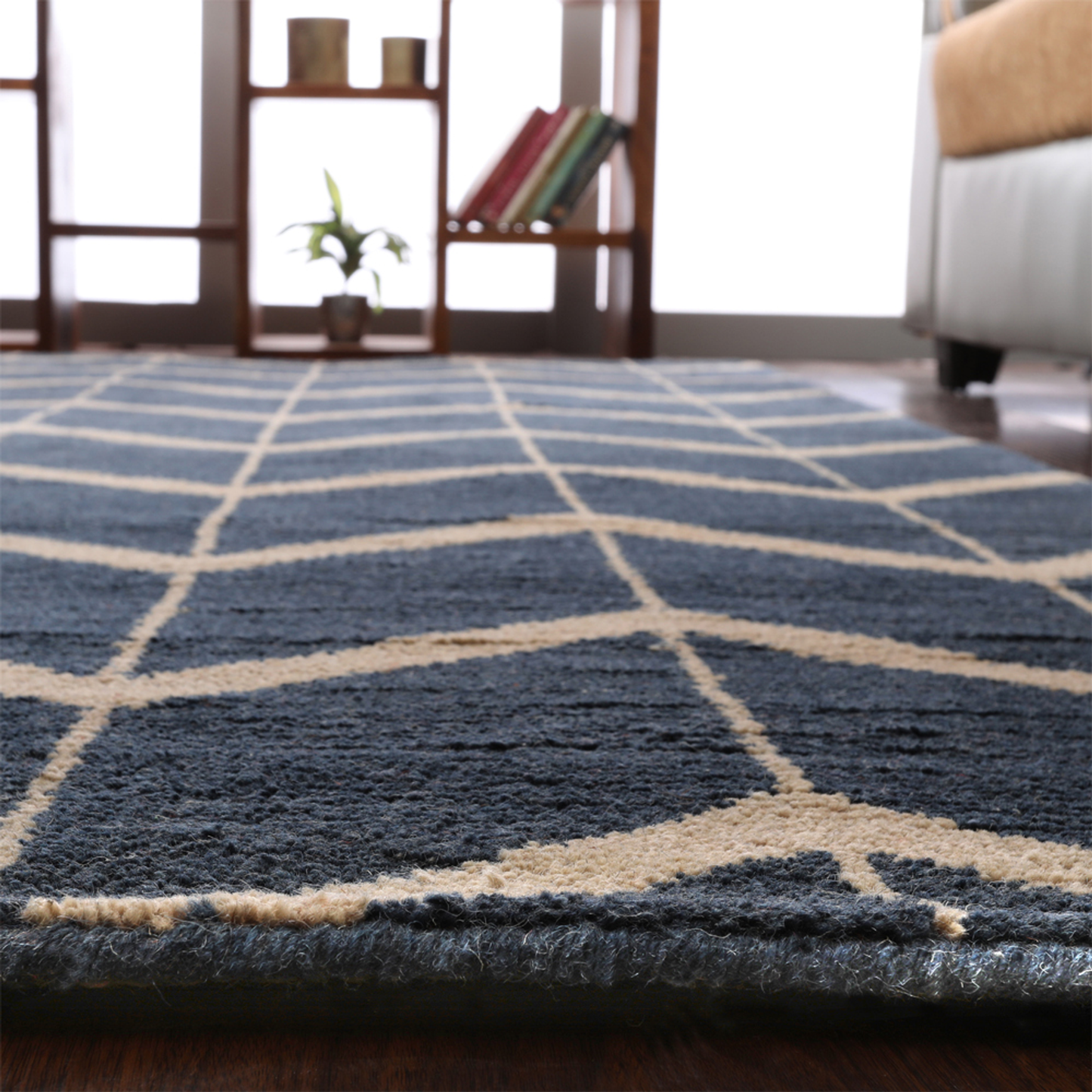 Geometrics Collection: Hand Knotted Wool Area Rugs (Assorted Colors, Patterns and Sizes)