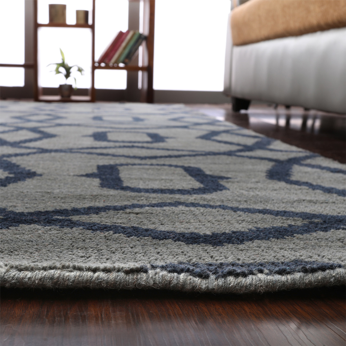 Geometrics Collection: Hand Knotted Wool Area Rugs (Assorted Colors, Patterns and Sizes)