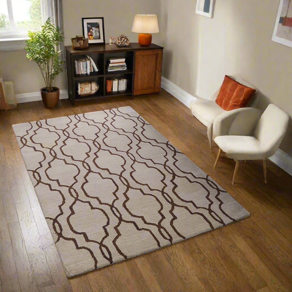 Geometrics Collection: Hand Tufted Wool Area Rugs (Assorted Colors, Patterns and Sizes)