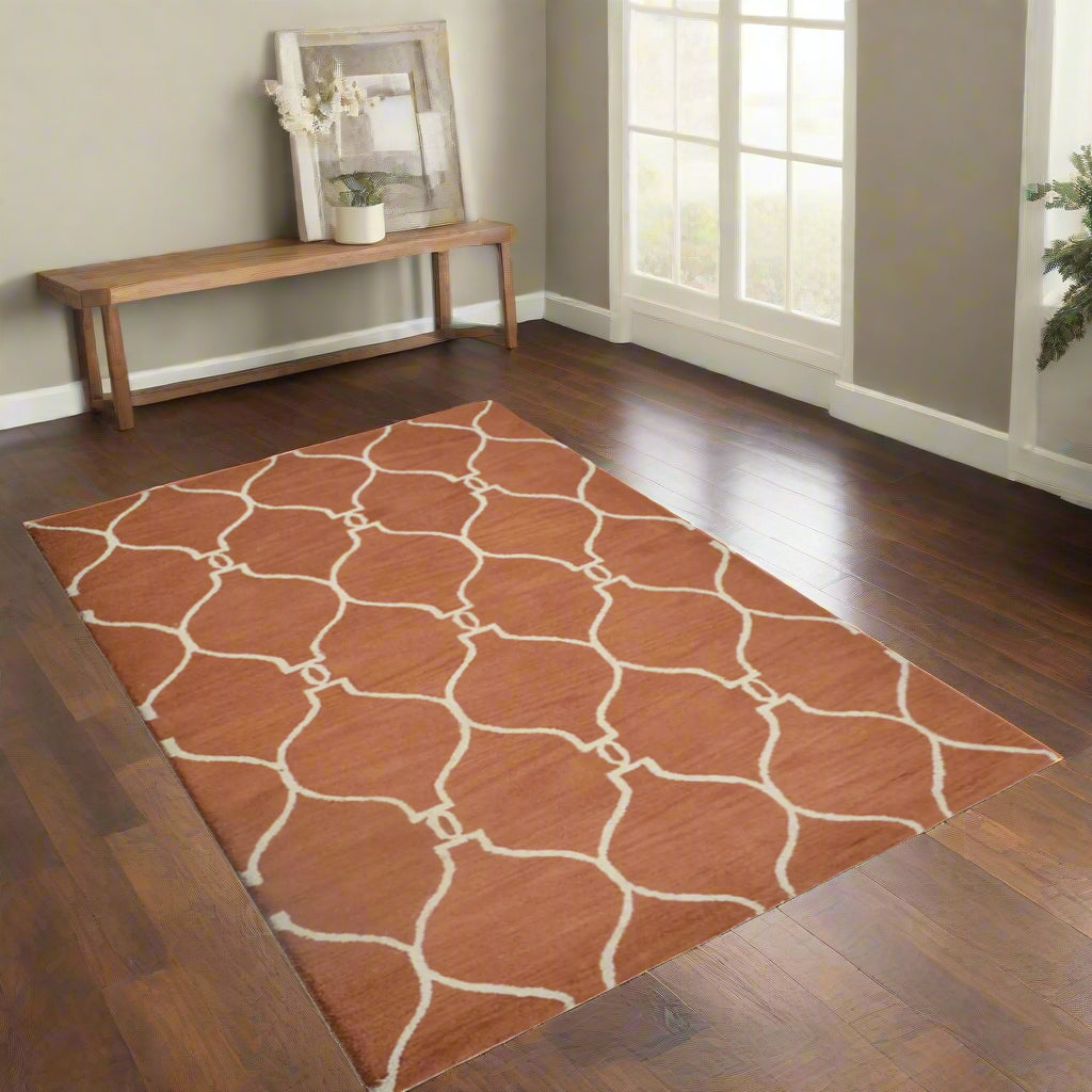 Geometrics Collection: Hand Tufted Wool Area Rugs (Assorted Colors, Patterns and Sizes)