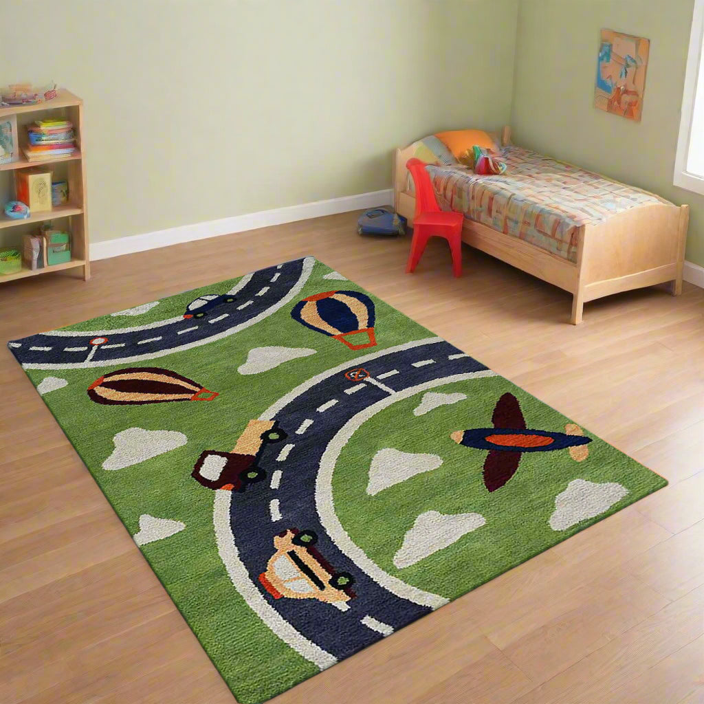 Kids' Collection: Hand Tufted Wool Area Rugs (Assortment of Colors, Patterns and Sizes)