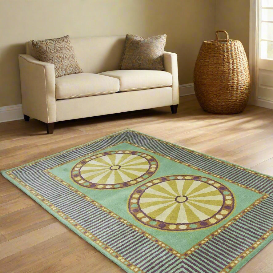 Geometrics Collection: Hand Tufted Wool Area Rugs (Assorted Colors, Patterns and Sizes)