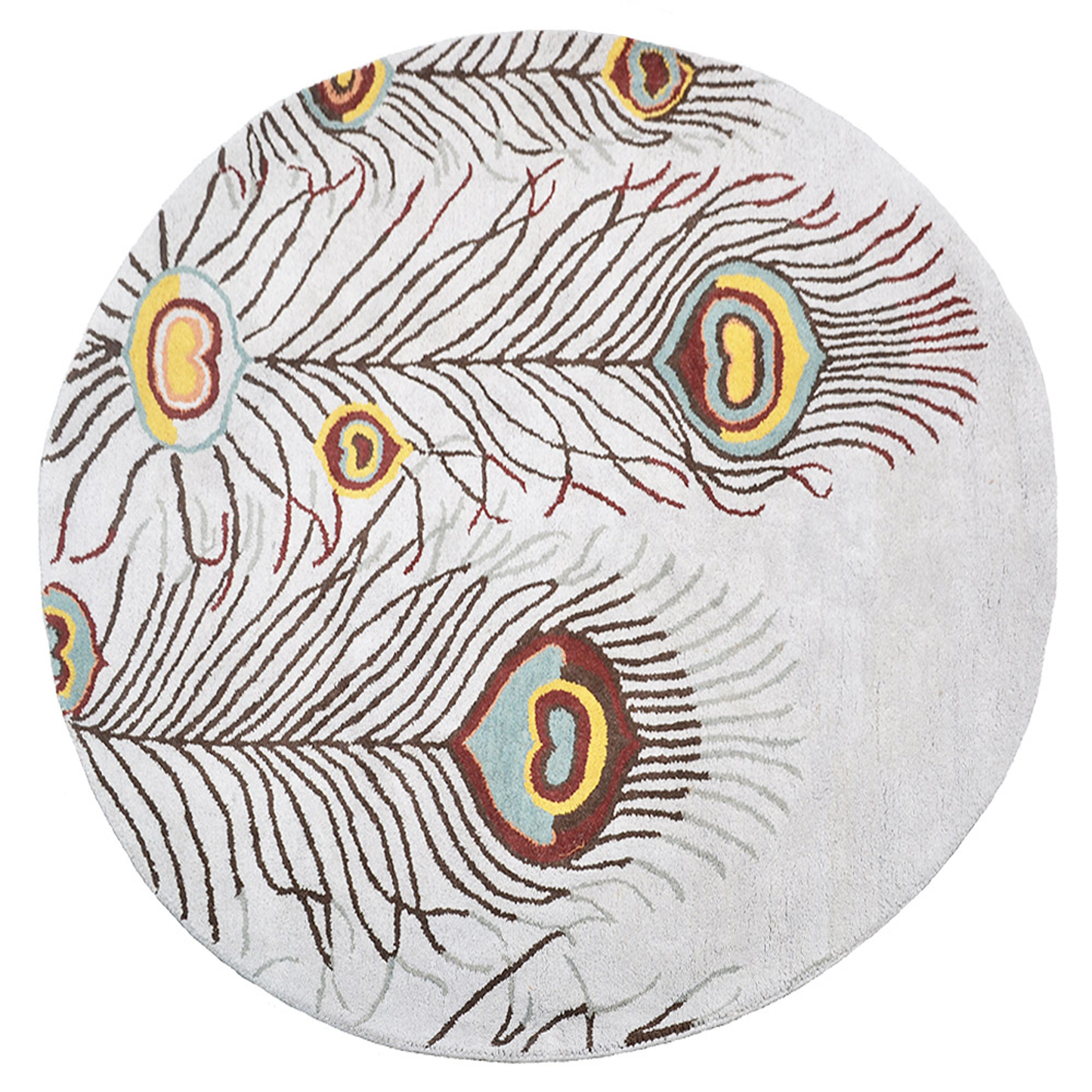 Collection: Round Hand Tufted Wool Contemporary Area Rugs