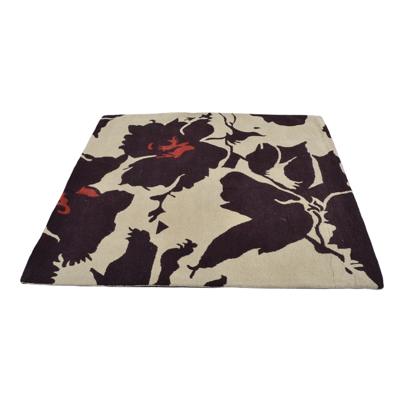 Florals Collection: Square Hand Tufted Wool Area Rugs