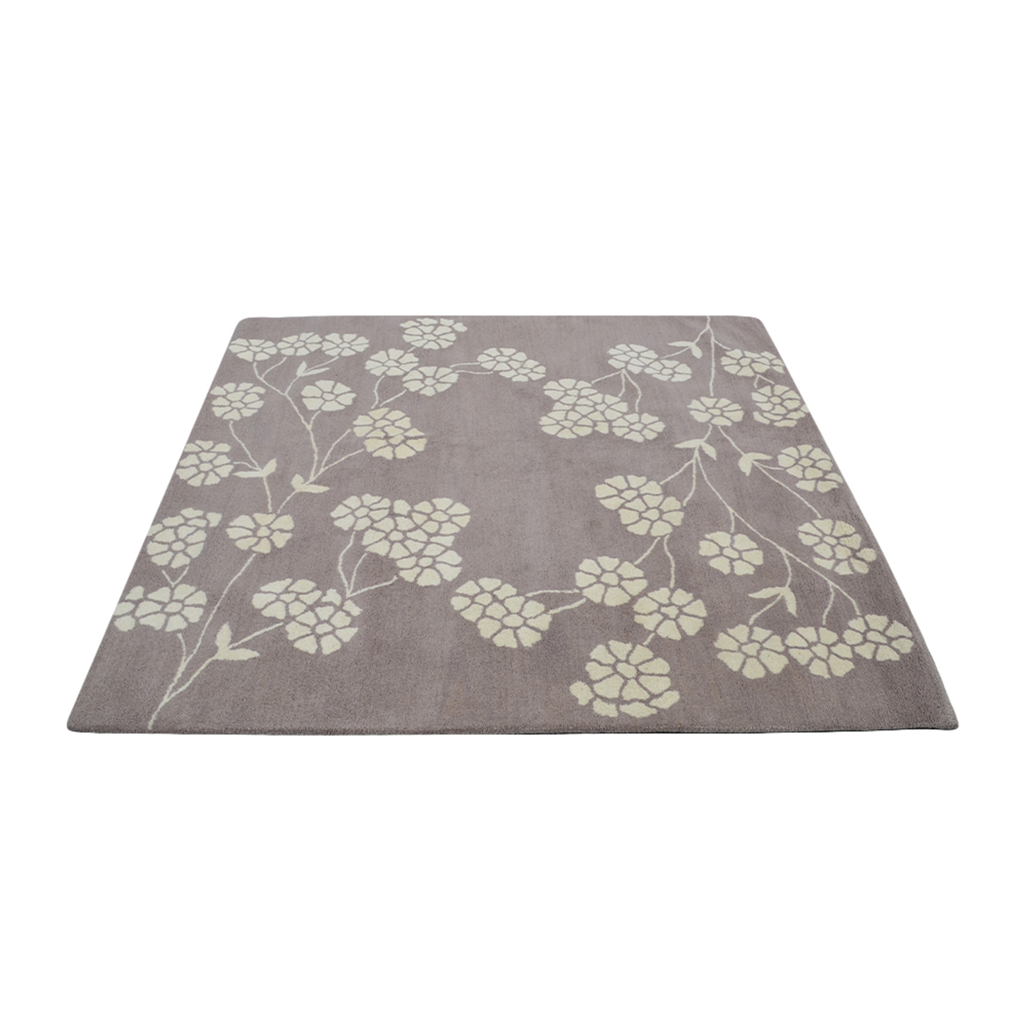 Florals Collection: Square Hand Tufted Wool Area Rugs