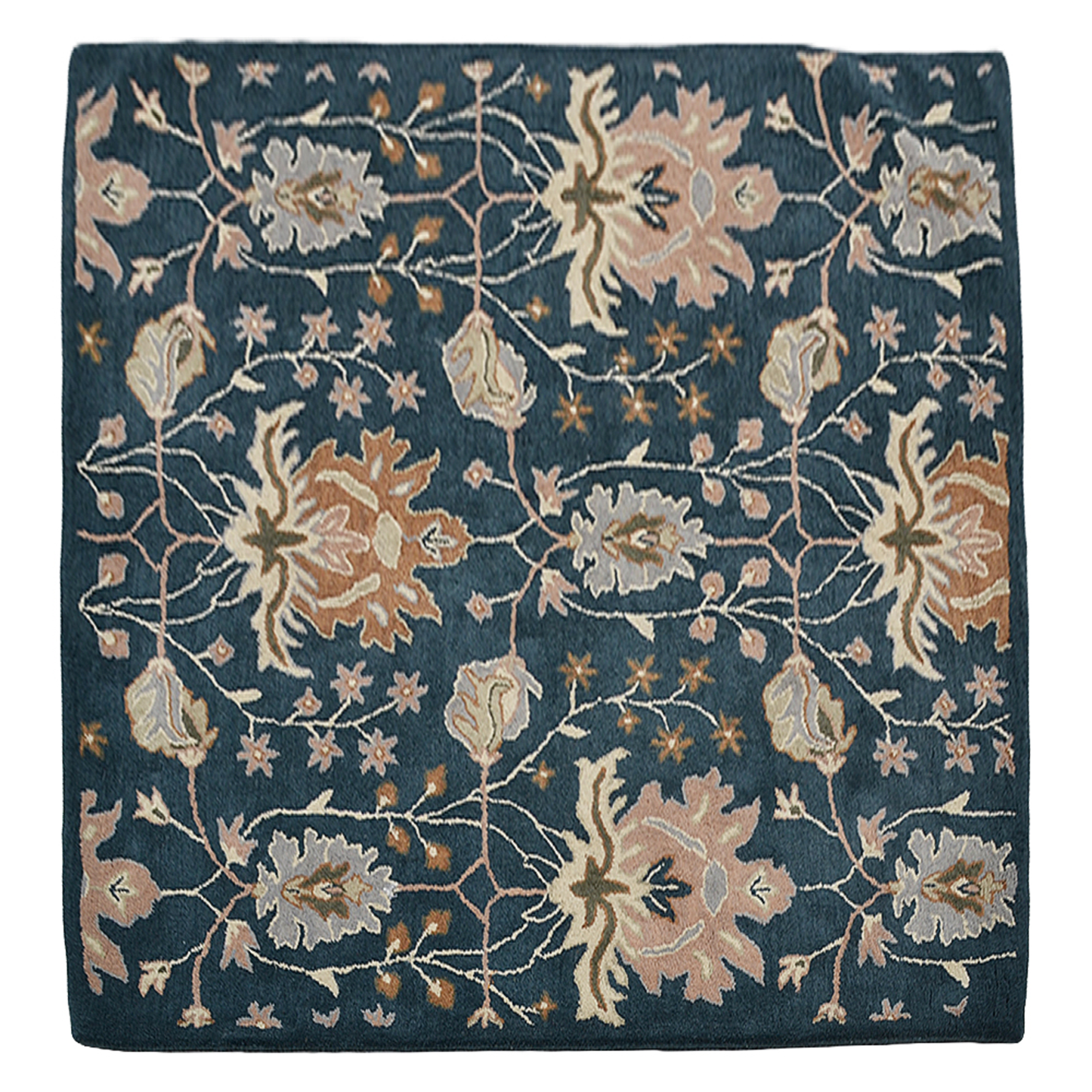 Florals Collection: Square Hand Tufted Wool Area Rugs