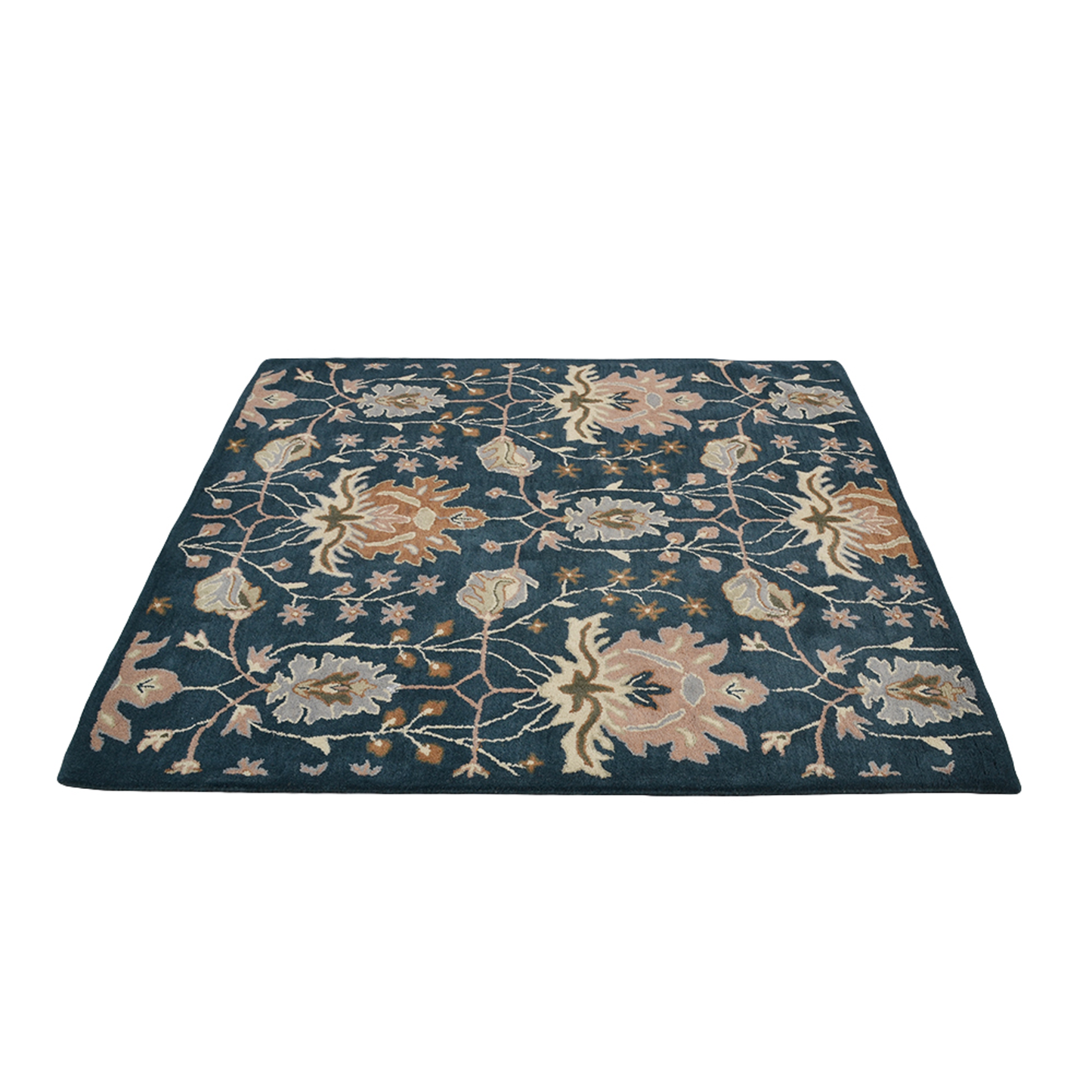 Florals Collection: Square Hand Tufted Wool Area Rugs