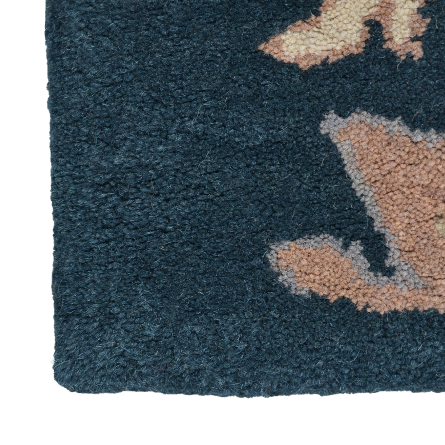 Florals Collection: Square Hand Tufted Wool Area Rugs