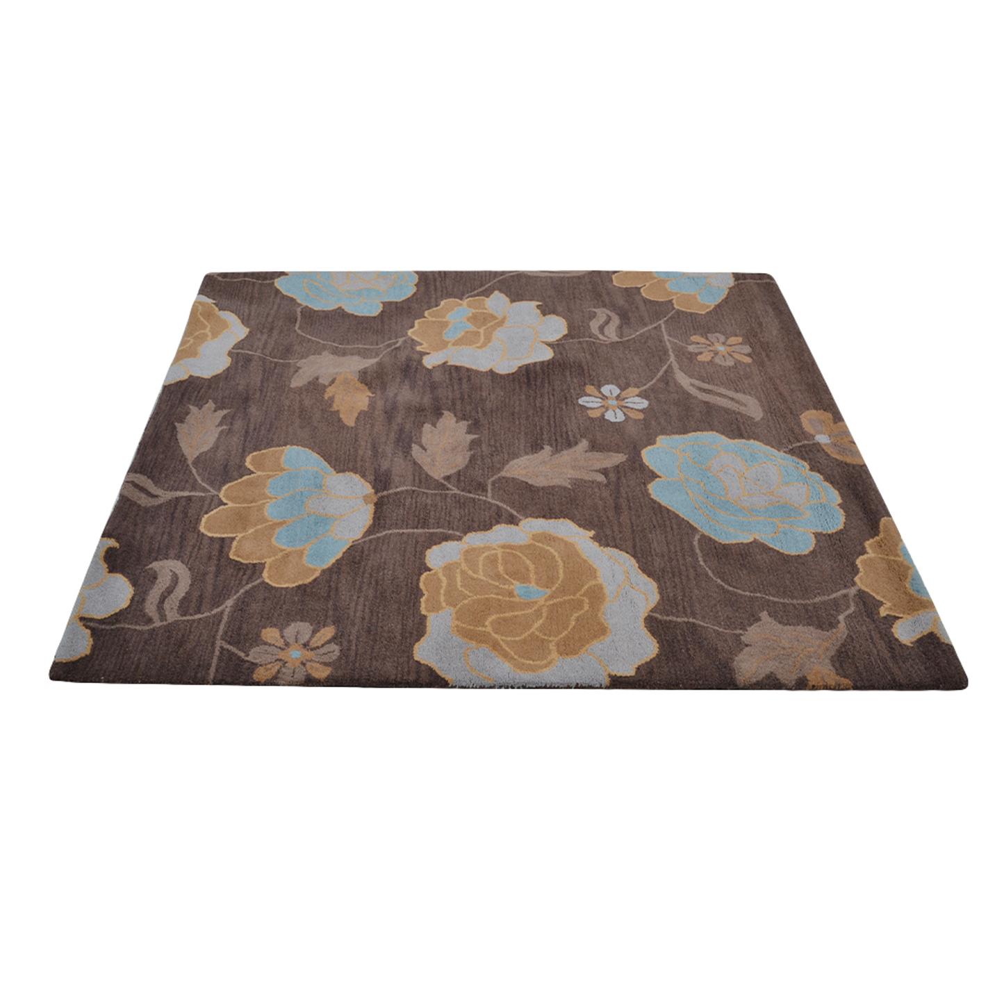 Florals Collection: Square Hand Tufted Wool Area Rugs