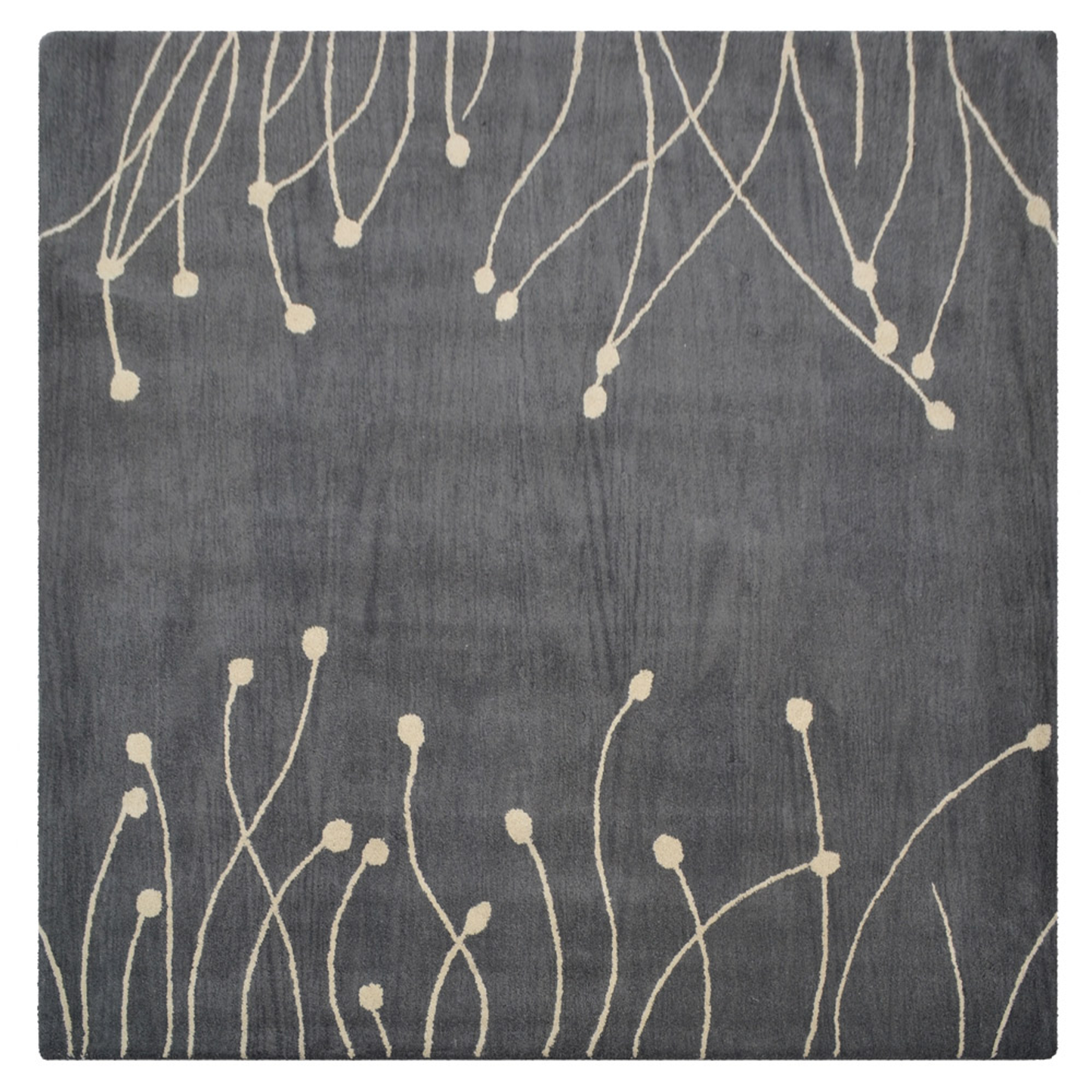 Florals Collection: Square Hand Tufted Wool Area Rugs