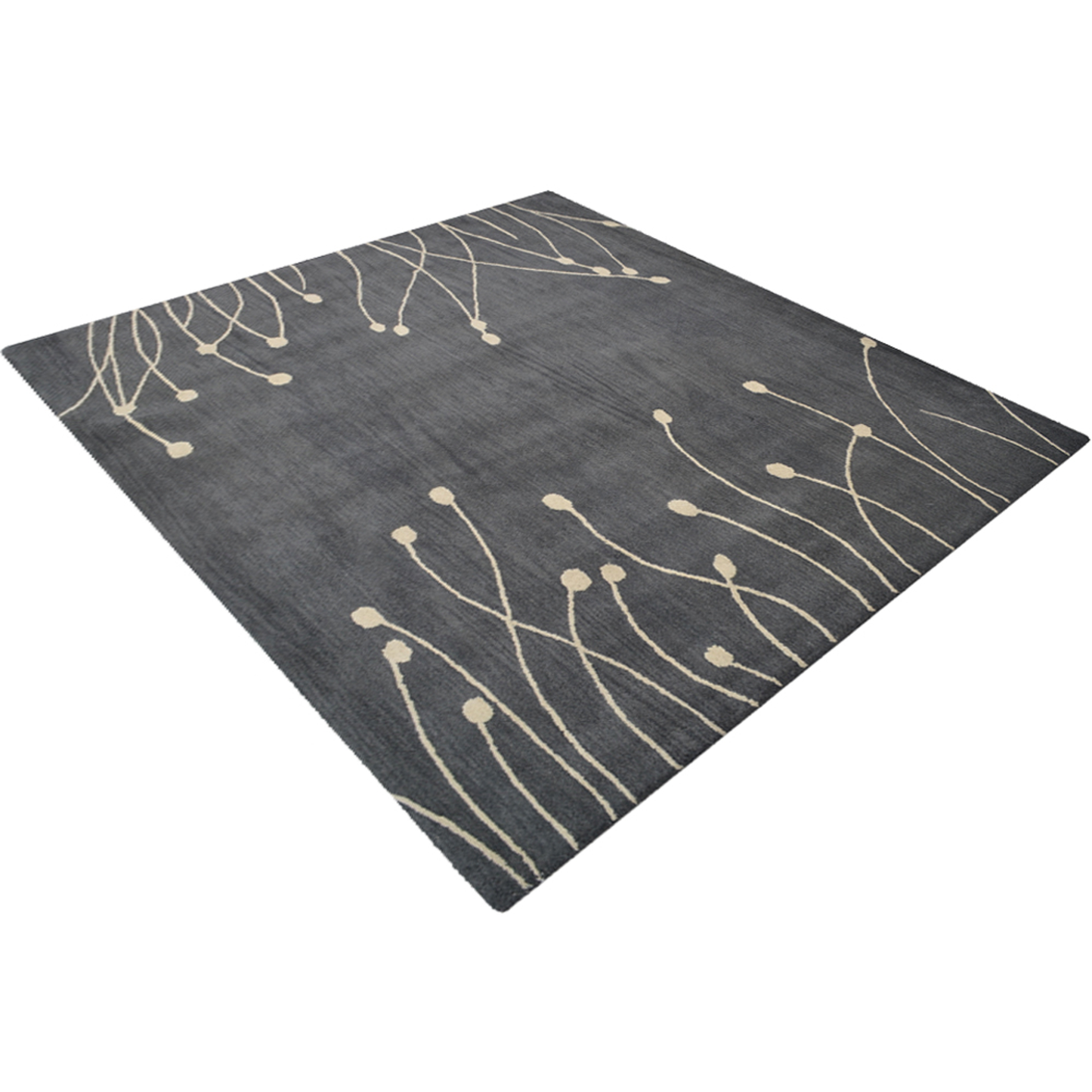 Florals Collection: Square Hand Tufted Wool Area Rugs