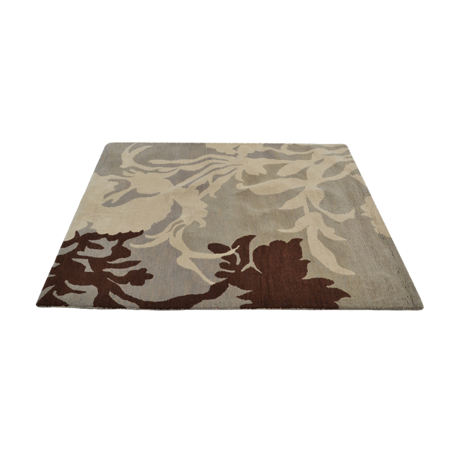 Florals Collection: Square Hand Tufted Wool Area Rugs