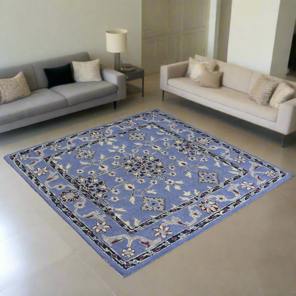 Oriental Collection: Square Hand Tufted Wool Area Rugs