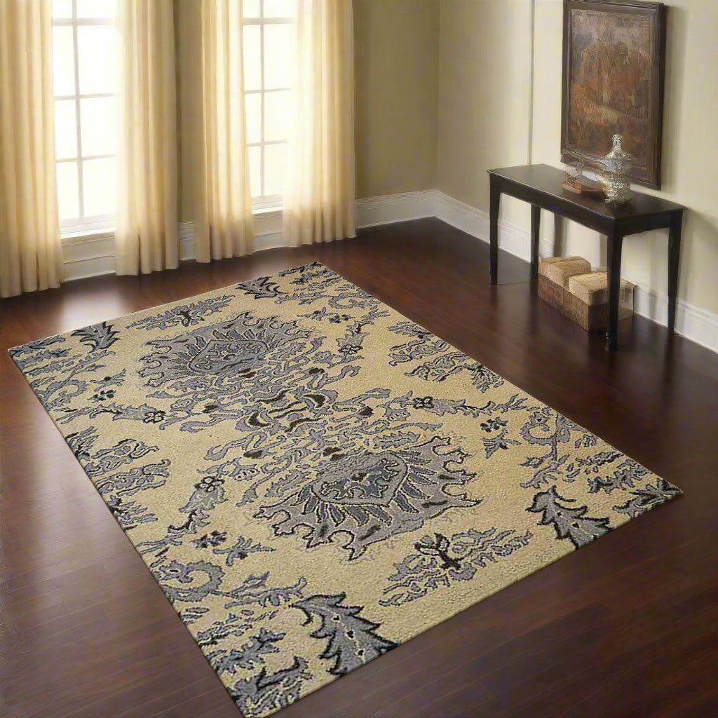 Florals Collection: Hand Tufted Wool Area Rugs (Assorted Patterns, Colors and Sizes)