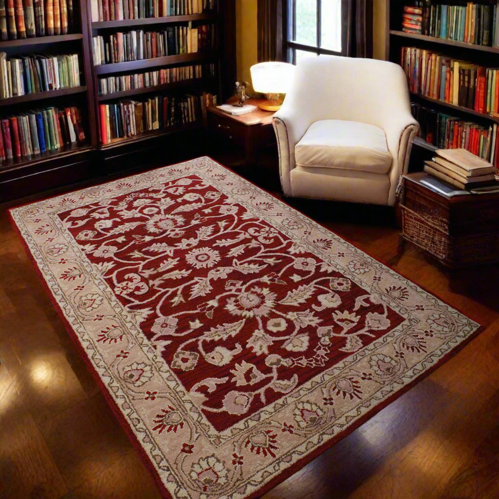 Florals Collection: Hand Tufted Wool Area Rugs (Assorted Patterns, Colors and Sizes)