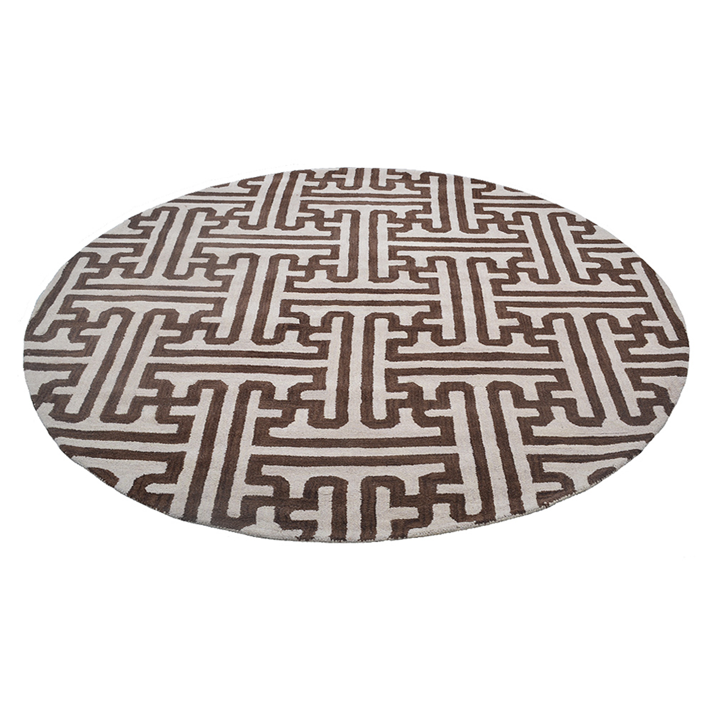 Collection: Round Hand Tufted Wool Contemporary Area Rugs