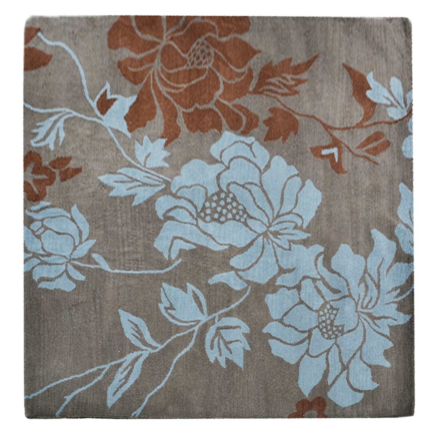 Florals Collection: Square Hand Tufted Wool Area Rugs