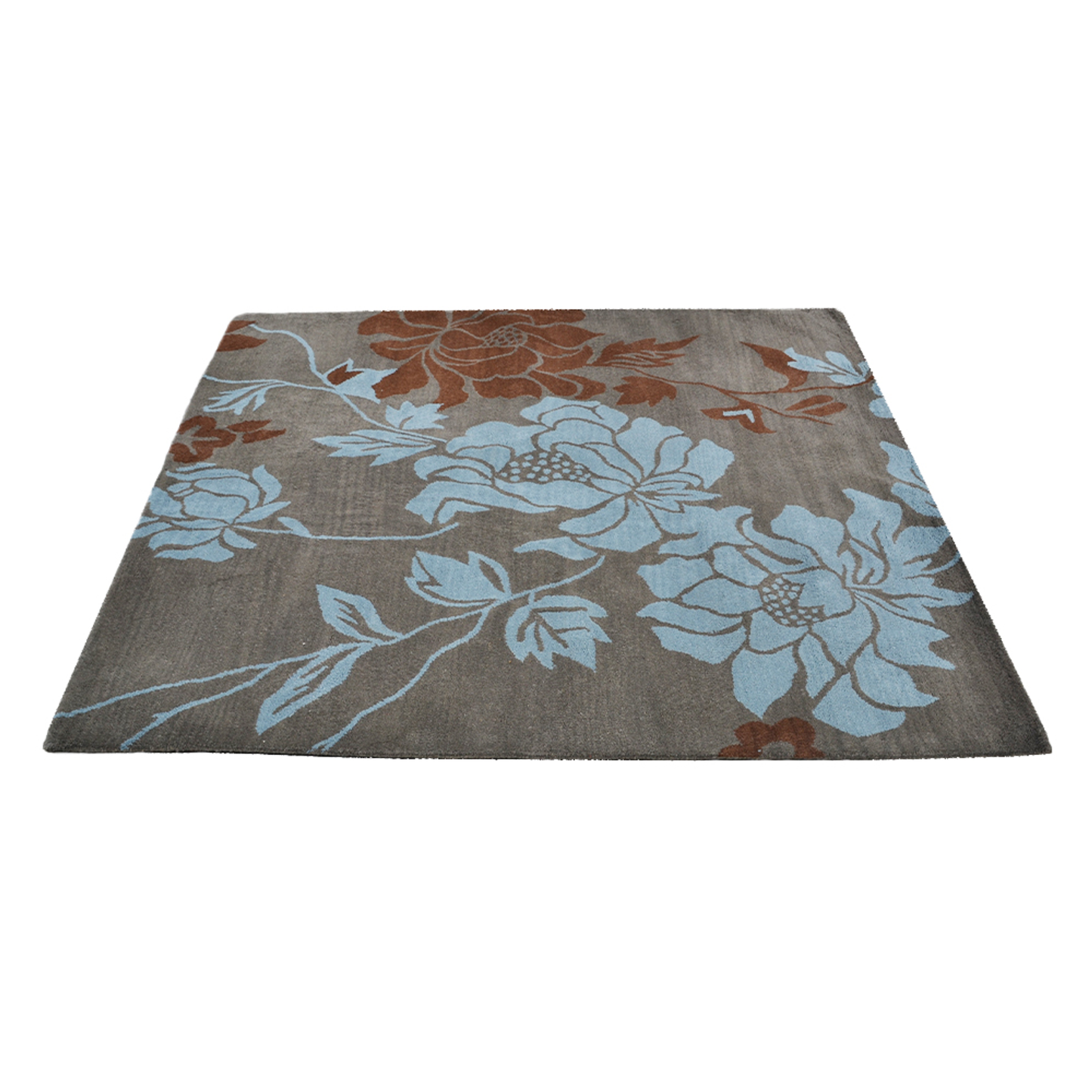 Florals Collection: Square Hand Tufted Wool Area Rugs