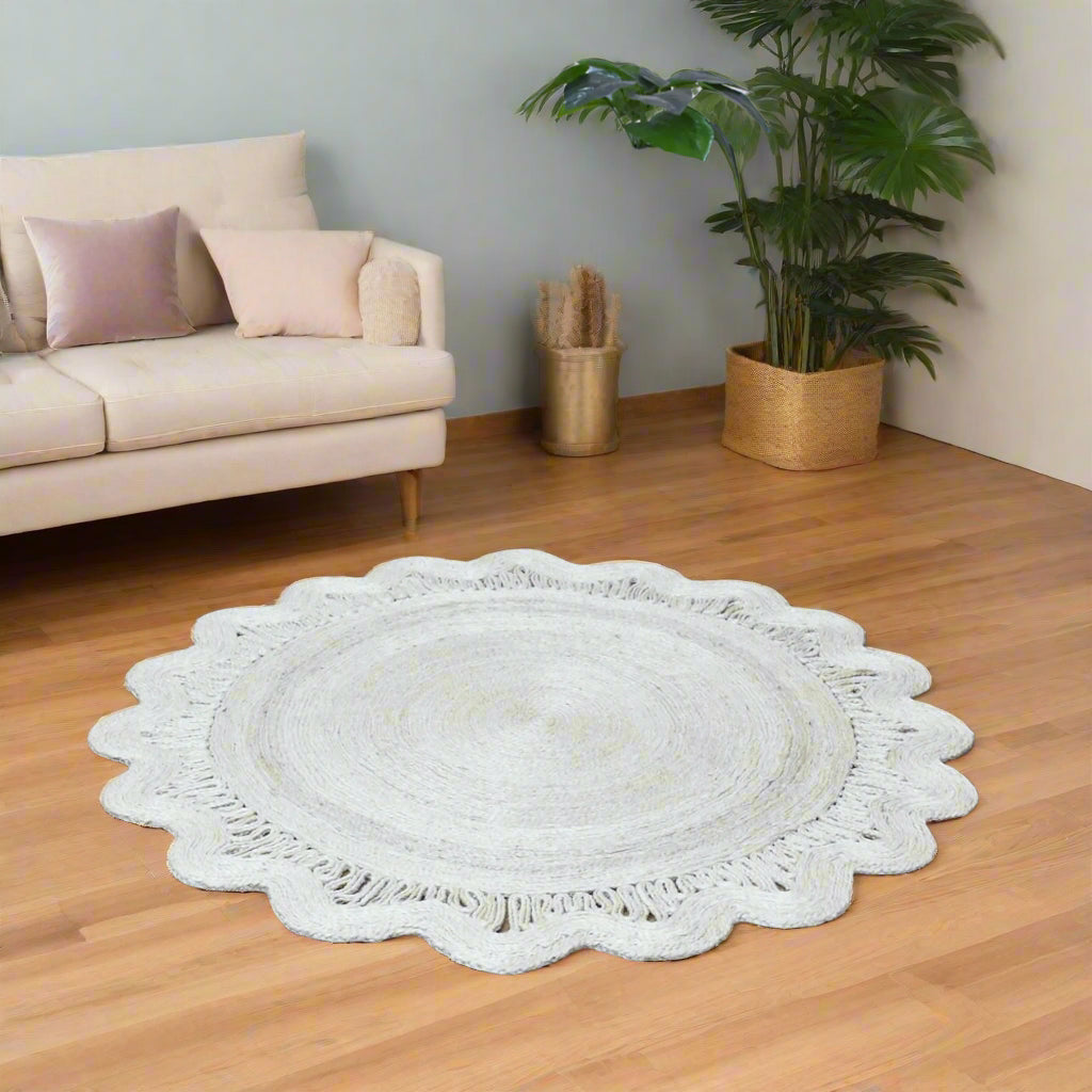 Splendid Circular Collection: Hand Woven Round Jute Area Rugs (Assorted Sizes and Colors)