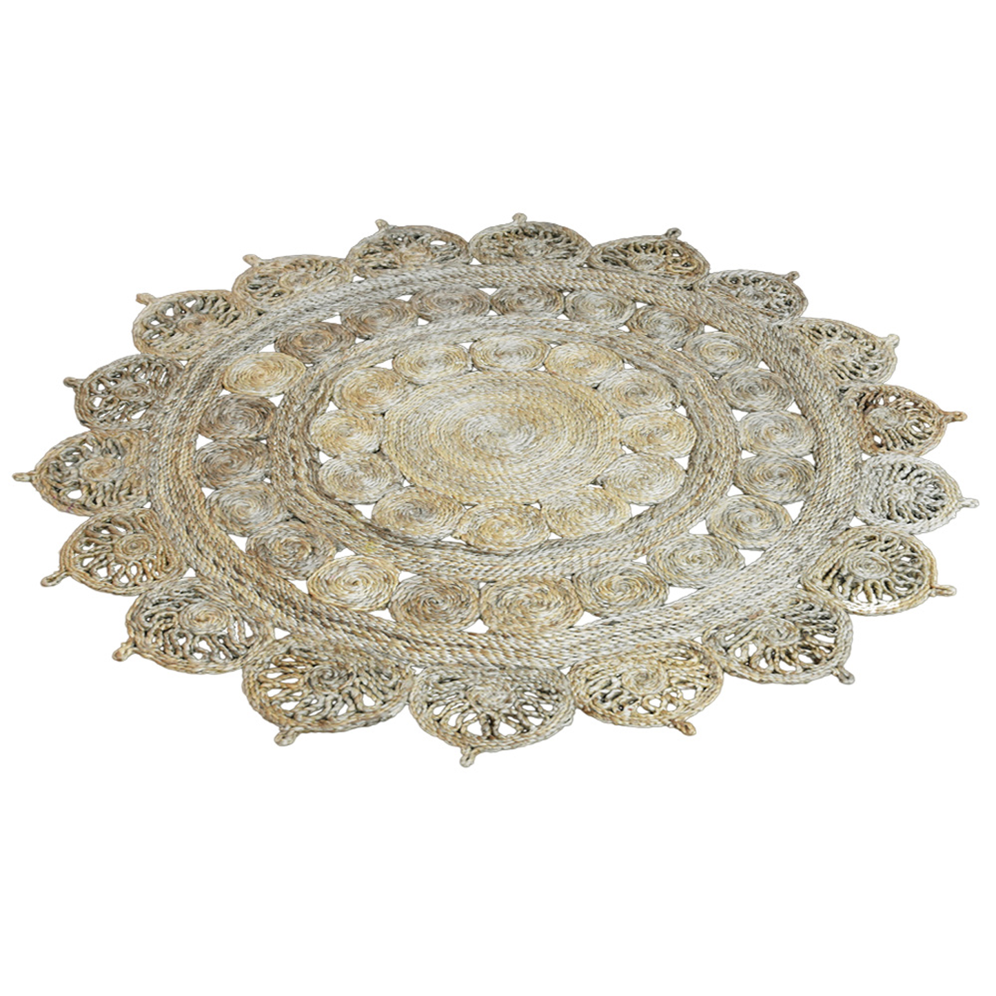 Splendid Circular Collection: Hand Woven Round Jute Area Rugs (Assorted Sizes and Colors)