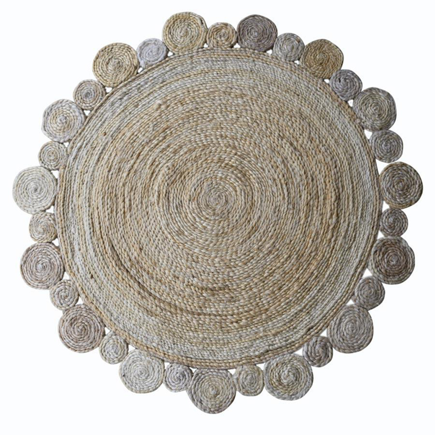 Splendid Circular Collection: Hand Woven Round Jute Area Rugs (Assorted Sizes and Colors)