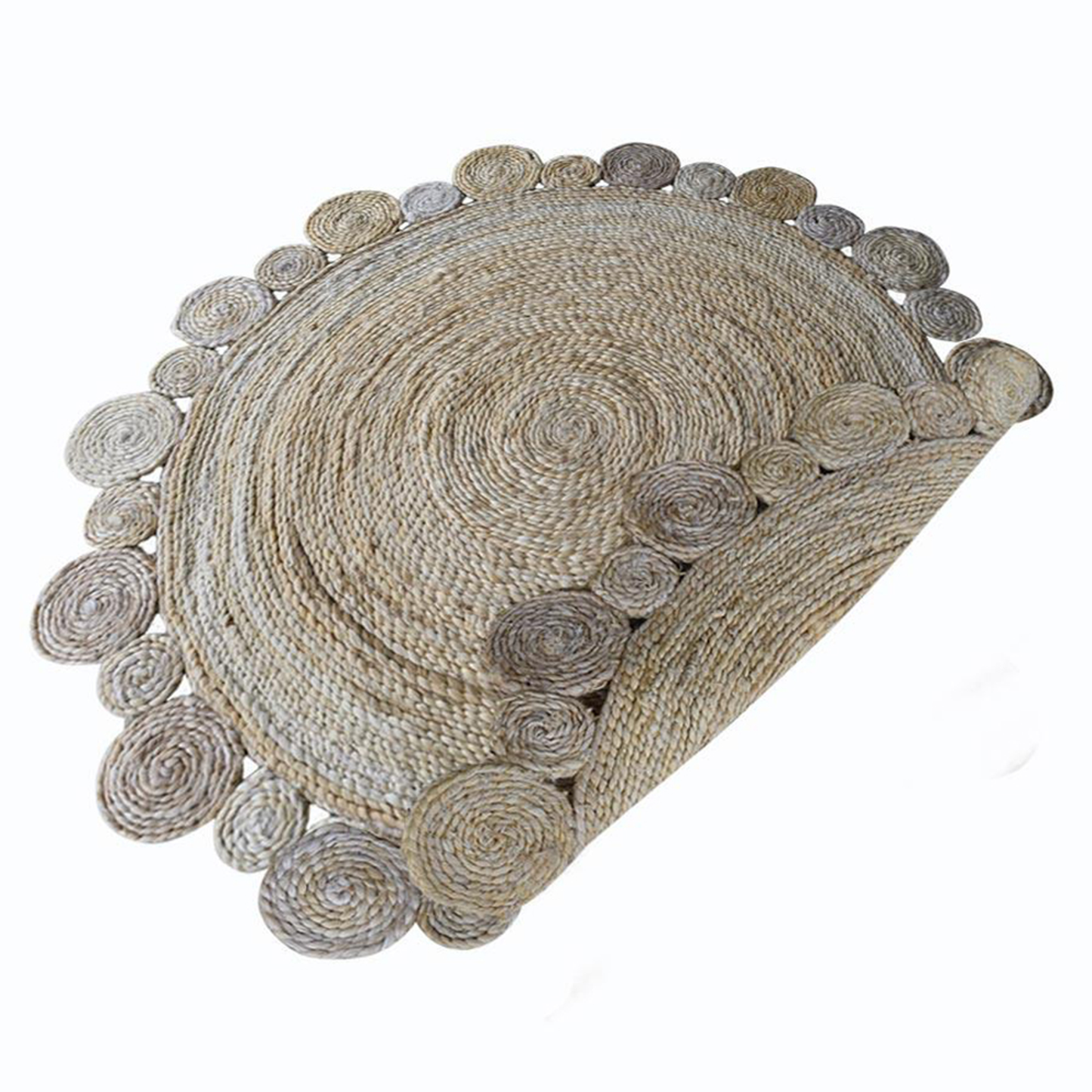 Splendid Circular Collection: Hand Woven Round Jute Area Rugs (Assorted Sizes and Colors)