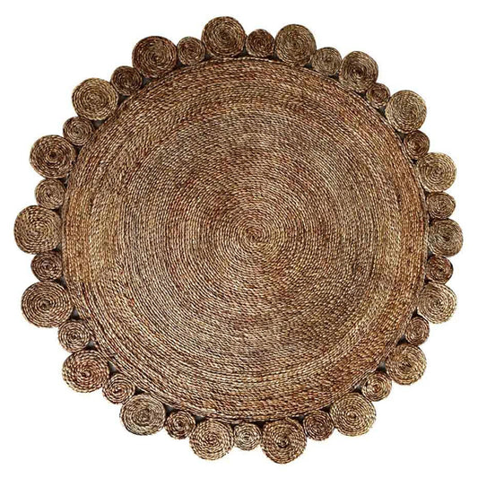 Hand Woven Round Jute Area Rugs