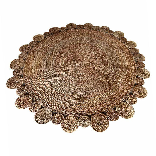 Hand-Woven Round Jute Rug