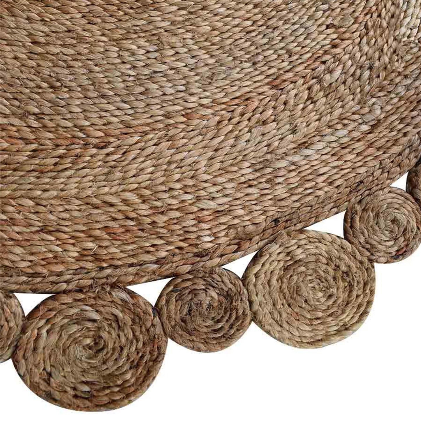 Hand-Woven Round Jute Rug