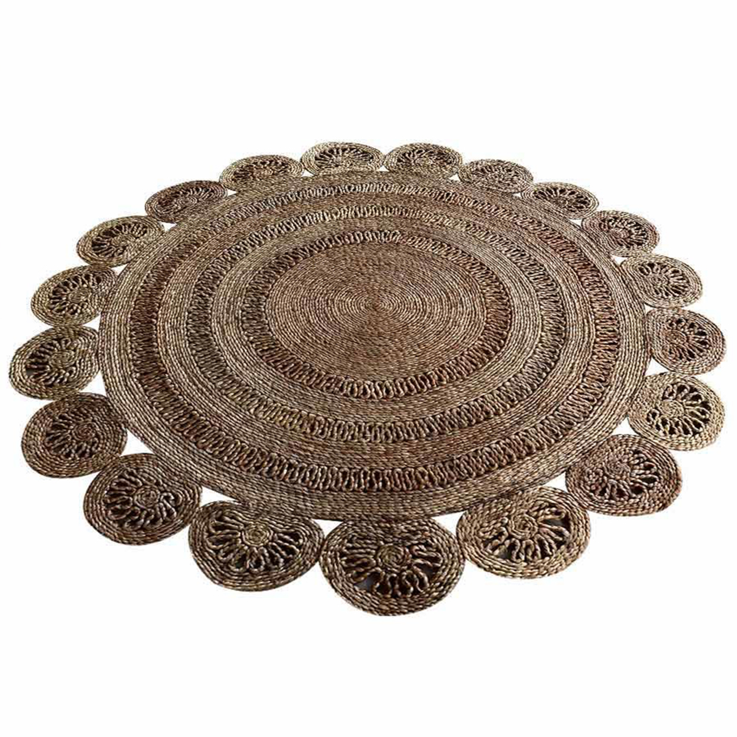 Splendid Circular Collection: Hand Woven Round Jute Area Rugs (Assorted Sizes and Colors)