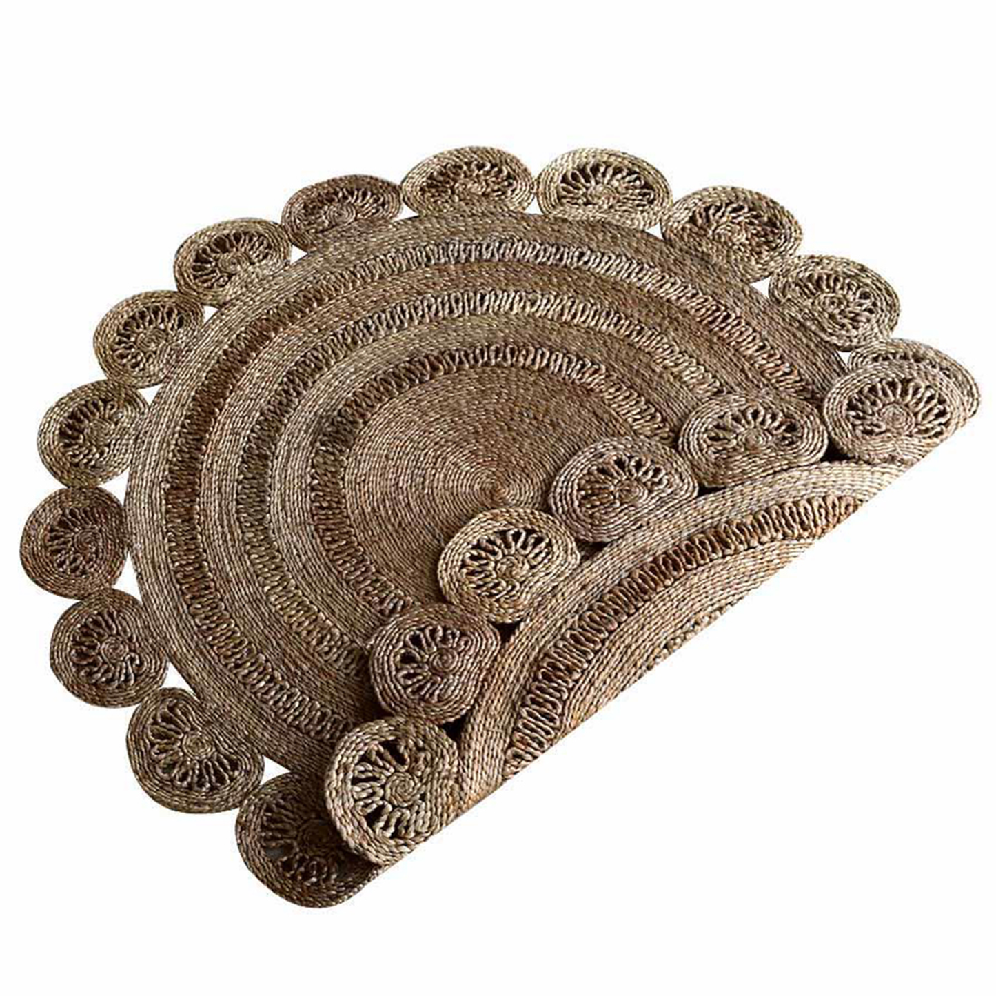 Splendid Circular Collection: Hand Woven Round Jute Area Rugs (Assorted Sizes and Colors)