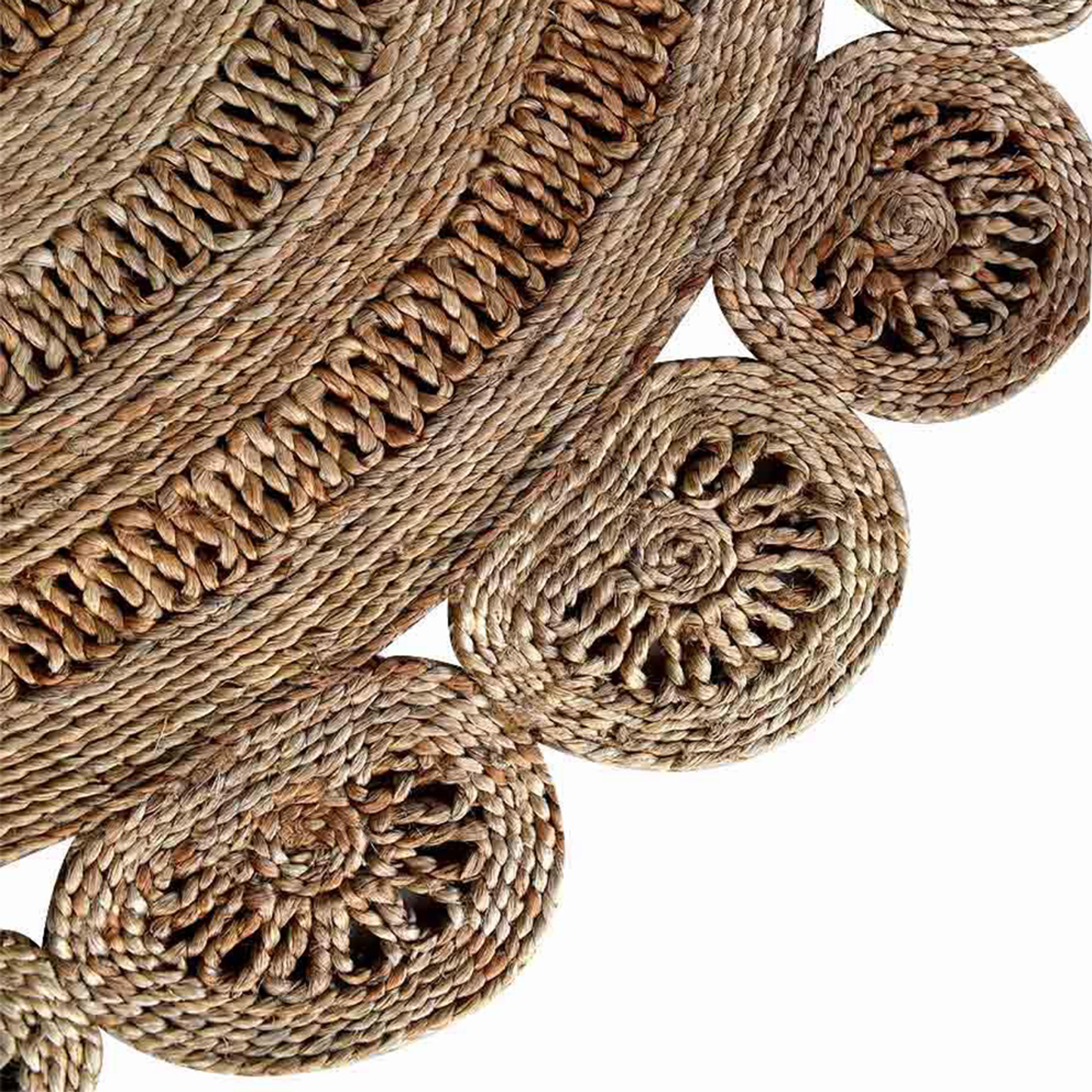 Splendid Circular Collection: Hand Woven Round Jute Area Rugs (Assorted Sizes and Colors)