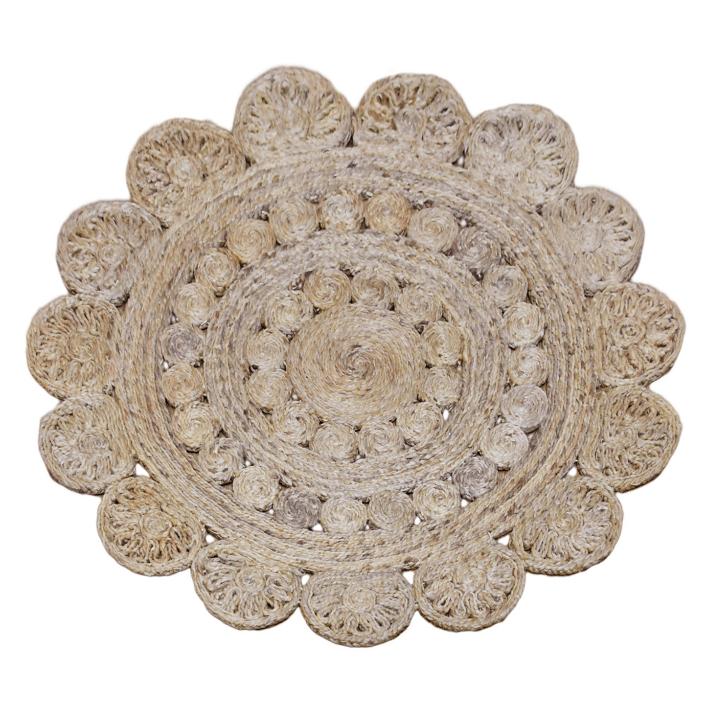 Splendid Circular Collection: Hand Woven Round Jute Area Rugs (Assorted Sizes and Colors)