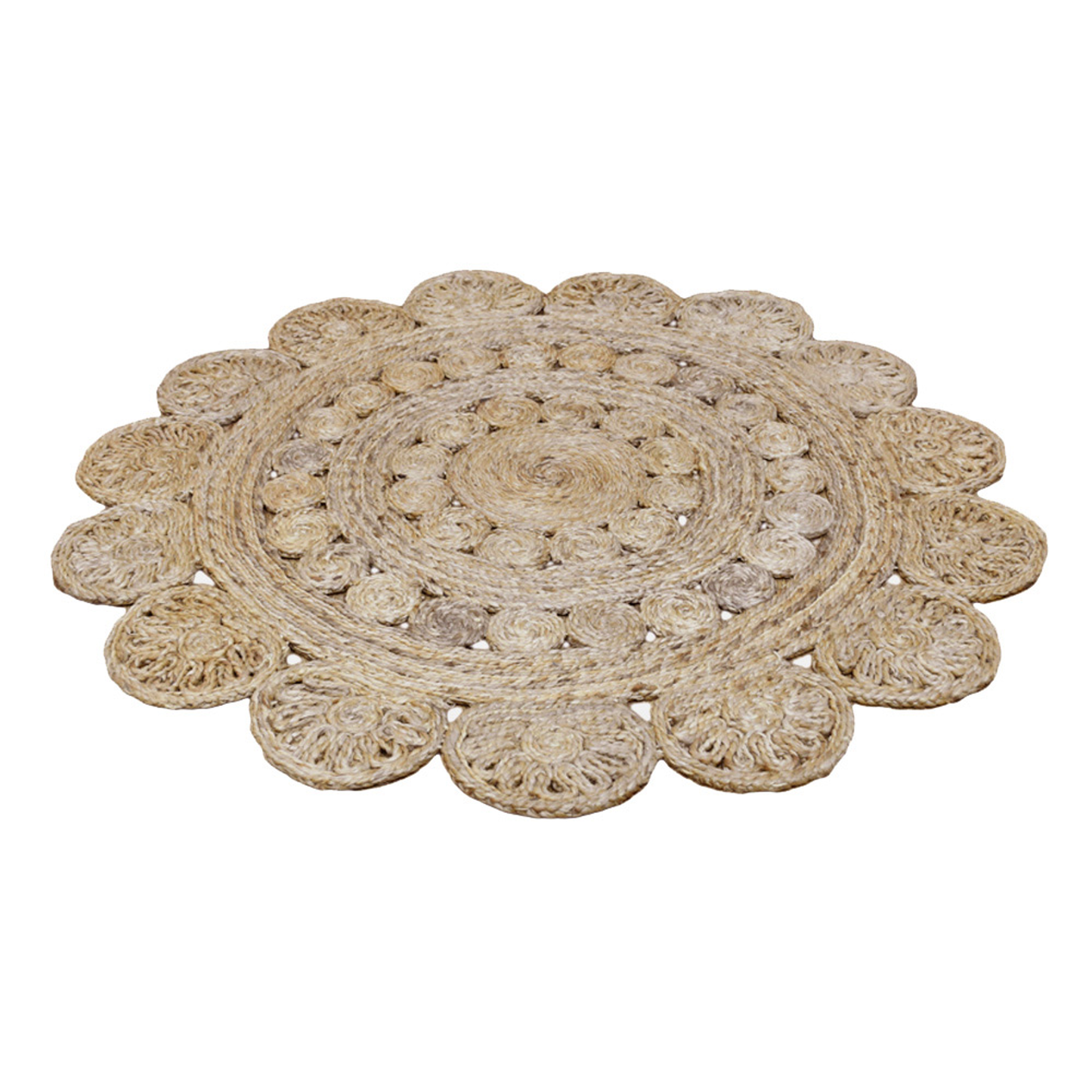 Splendid Circular Collection: Hand Woven Round Jute Area Rugs (Assorted Sizes and Colors)